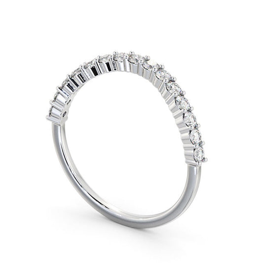 The Nora Band — Round Lab Diamond Contoured Half Eternity Band