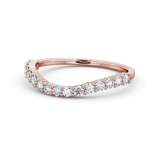 The Nora Band — Round Lab Diamond Contoured Half Eternity Band