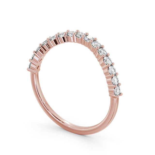 The Nora Band — Round Lab Diamond Contoured Half Eternity Band
