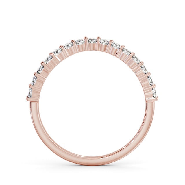 The Nora Band — Round Lab Diamond Contoured Half Eternity Band