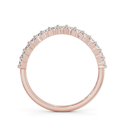 The Nora Band — Round Lab Diamond Contoured Half Eternity Band