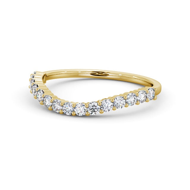 The Nora Band — Round Lab Diamond Contoured Half Eternity Band