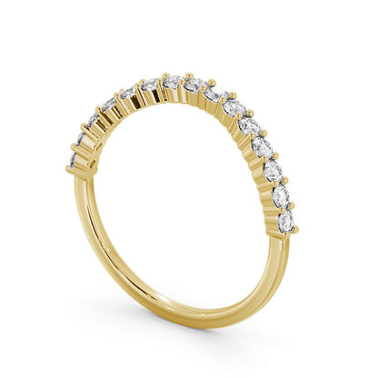 The Nora Band — Round Lab Diamond Contoured Half Eternity Band