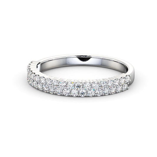 The Aurora Band — Round Lab Diamond Double Row Half Eternity Band II