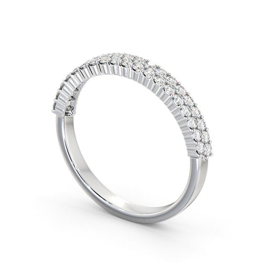 The Aurora Band — Round Lab Diamond Double Row Half Eternity Band II