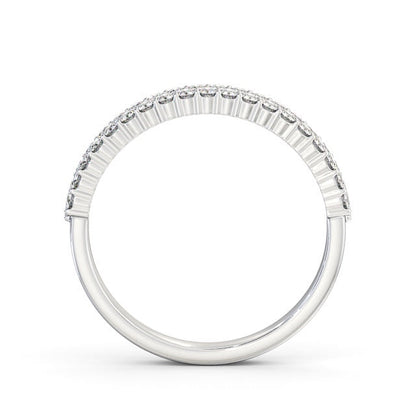 The Aurora Band — Round Lab Diamond Double Row Half Eternity Band II
