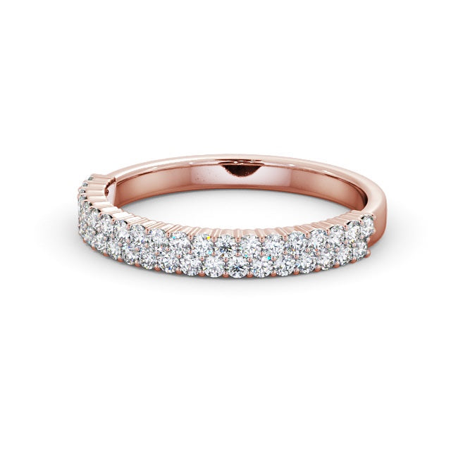 The Aurora Band — Round Lab Diamond Double Row Half Eternity Band II