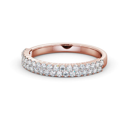 The Aurora Band — Round Lab Diamond Double Row Half Eternity Band II