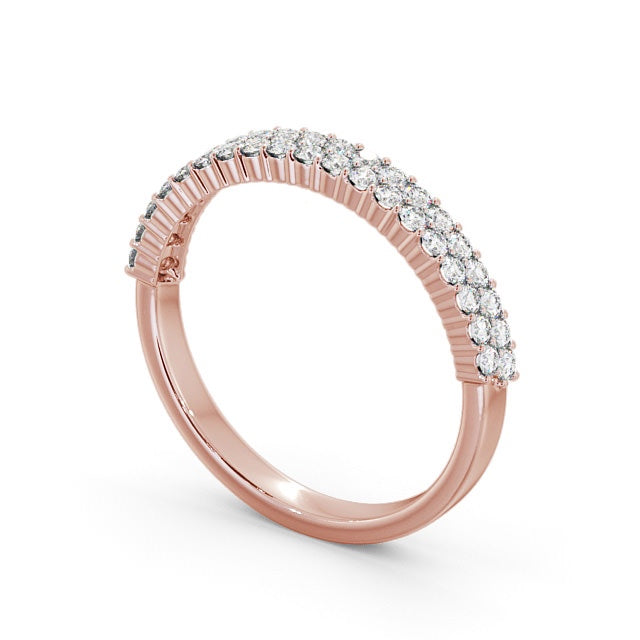 The Aurora Band — Round Lab Diamond Double Row Half Eternity Band II