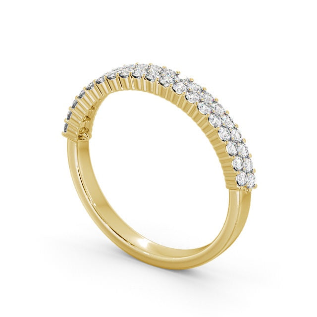 The Aurora Band — Round Lab Diamond Double Row Half Eternity Band II