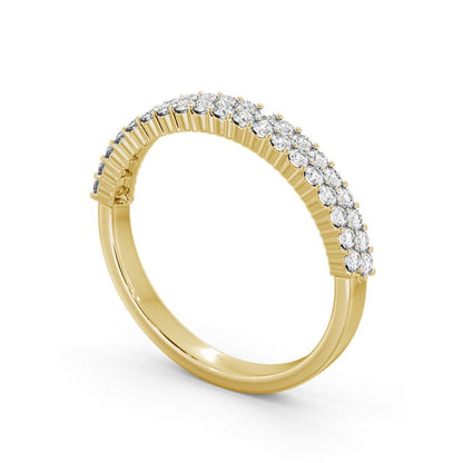 The Aurora Band — Round Lab Diamond Double Row Half Eternity Band II