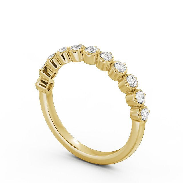 The Grace Band — Round Lab Diamond Milgrain Half Eternity Band II