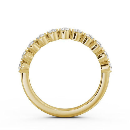 The Grace Band — Round Lab Diamond Milgrain Half Eternity Band II