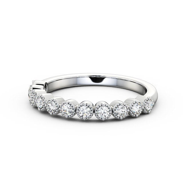 The Grace Band — Round Lab Diamond Milgrain Half Eternity Band II