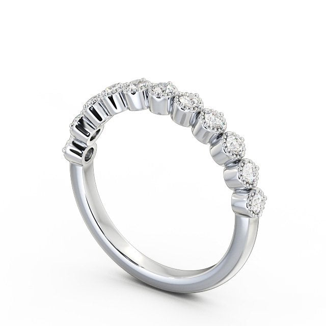 The Grace Band — Round Lab Diamond Milgrain Half Eternity Band II