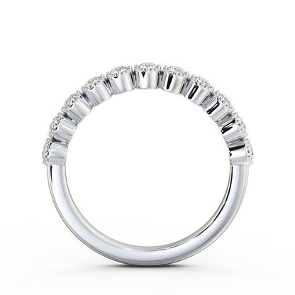 The Grace Band — Round Lab Diamond Milgrain Half Eternity Band II