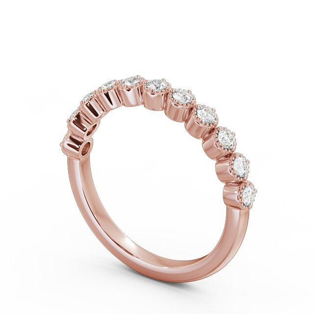 The Grace Band — Round Lab Diamond Milgrain Half Eternity Band II
