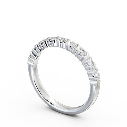 The Grace Band — Lab Diamond Vintage Half Eternity Band