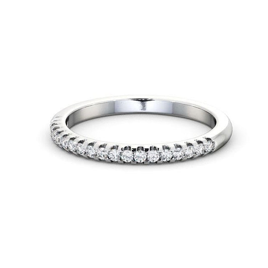 The Clara Band — Round Lab Diamond Petite Half Eternity Band