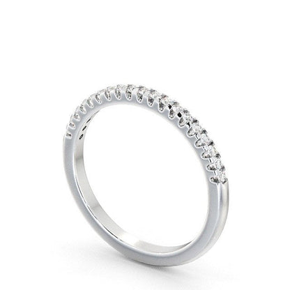 The Clara Band — Round Lab Diamond Petite Half Eternity Band