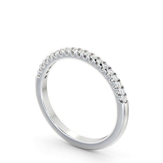 The Clara Band — Round Lab Diamond Petite Half Eternity Band