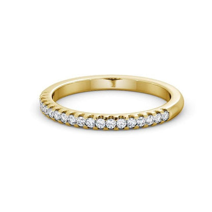 The Clara Band — Round Lab Diamond Petite Half Eternity Band