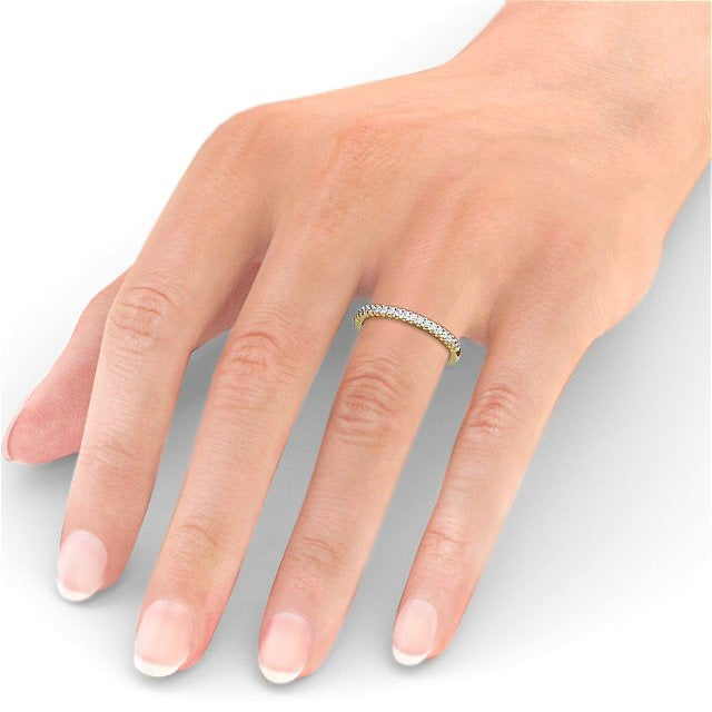 The Clara Band — Round Lab Diamond Petite Half Eternity Band