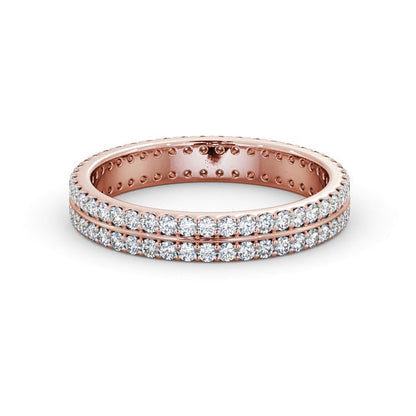 The Aurora Band — Round Lab Diamond Double Row Eternity Band III