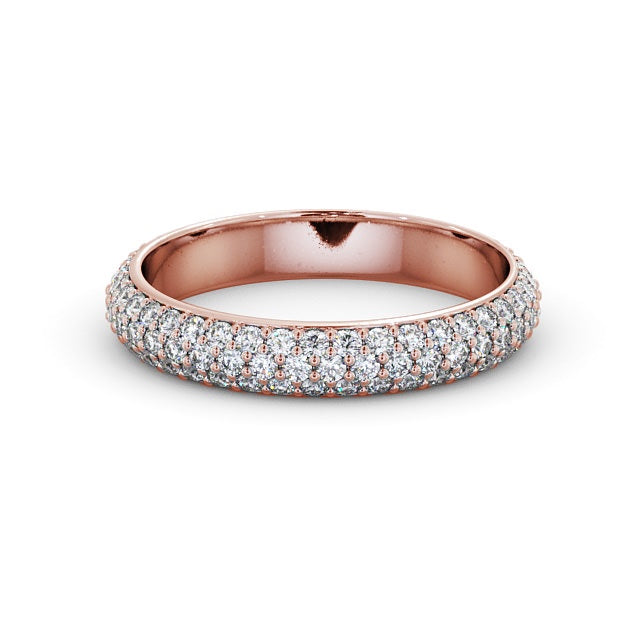 The Celeste Band — Round Lab Diamond Pavé Eternity Band
