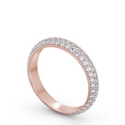 The Celeste Band — Round Lab Diamond Pavé Eternity Band