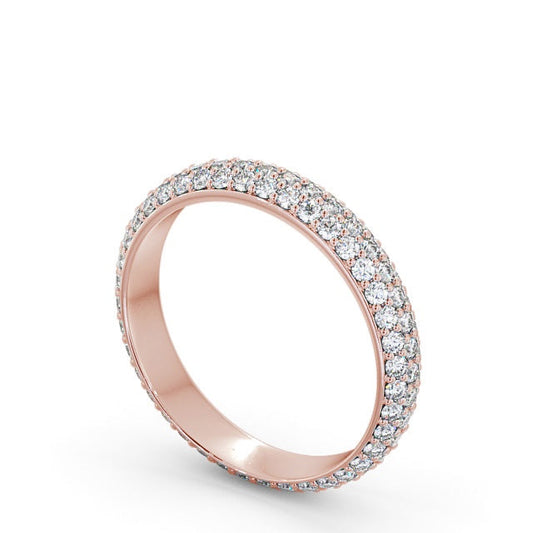 The Celeste Band — Round Lab Diamond Pavé Eternity Band