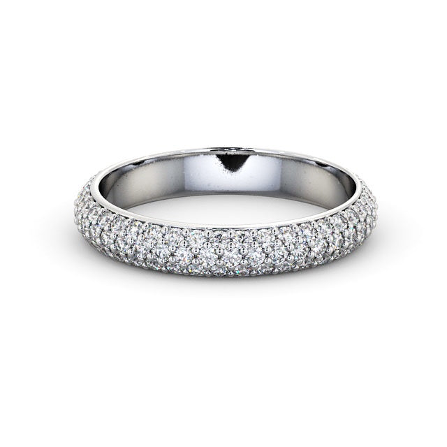 The Celeste Band — Round Lab Diamond Pavé Eternity Band
