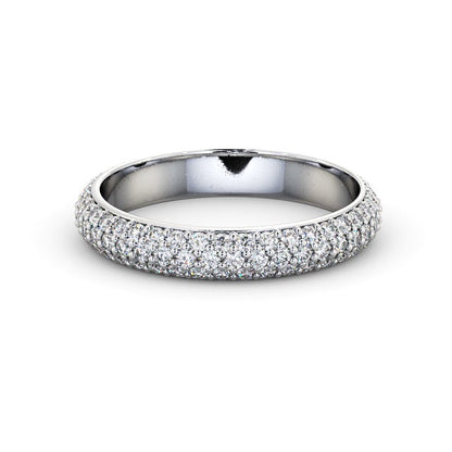 The Celeste Band — Round Lab Diamond Pavé Eternity Band