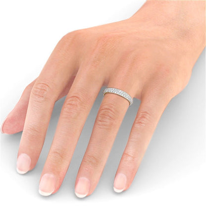 The Celeste Band — Round Lab Diamond Pavé Eternity Band