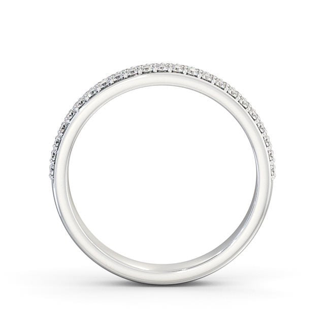 The Aurora Band — Round Lab Diamond Double Row Half Eternity Band