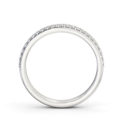 The Aurora Band — Round Lab Diamond Double Row Half Eternity Band