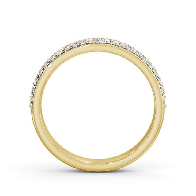 The Aurora Band — Round Lab Diamond Double Row Half Eternity Band