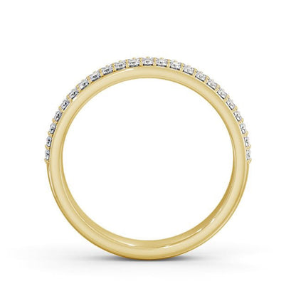 The Aurora Band — Round Lab Diamond Double Row Half Eternity Band