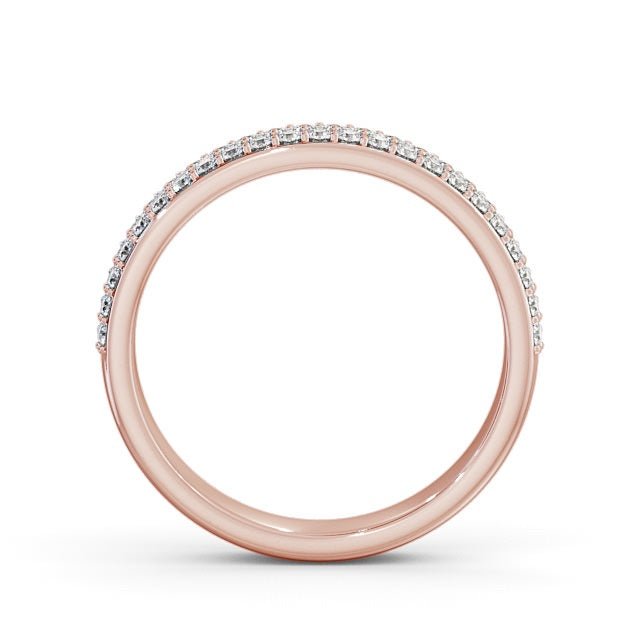 The Aurora Band — Round Lab Diamond Double Row Half Eternity Band