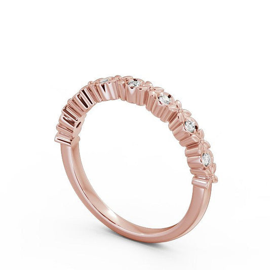 The Rose Band — Lab Diamond Cherry Blossom Half Eternity Band
