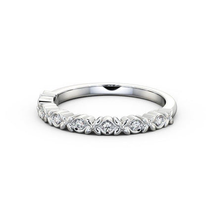 The Rose Band — Lab Diamond Cherry Blossom Half Eternity Band