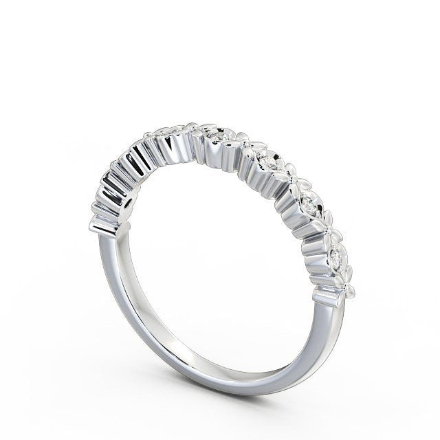 The Rose Band — Lab Diamond Cherry Blossom Half Eternity Band