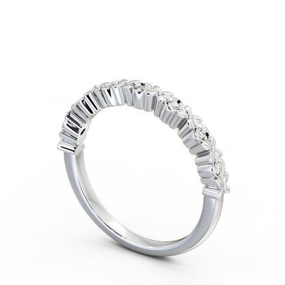 The Rose Band — Lab Diamond Cherry Blossom Half Eternity Band
