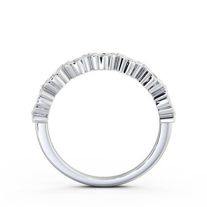 The Rose Band — Lab Diamond Cherry Blossom Half Eternity Band