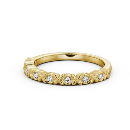 The Rose Band — Lab Diamond Cherry Blossom Half Eternity Band