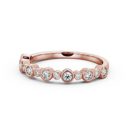 The Grace Band — Round Lab Diamond Vintage Half Eternity Band V