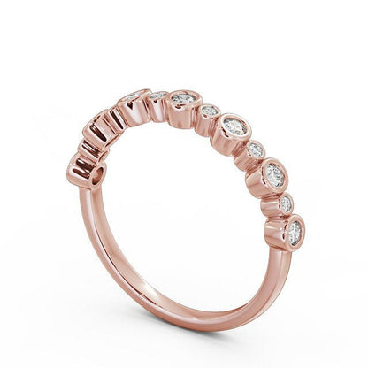 The Grace Band — Round Lab Diamond Vintage Half Eternity Band V
