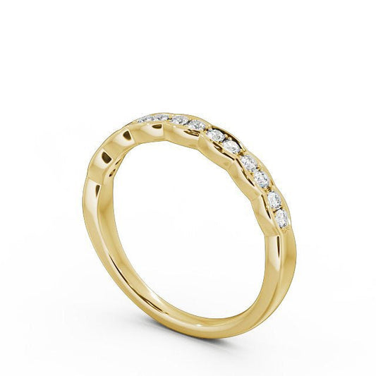 The Grace Band — Round Lab Diamond Vintage Half Eternity Band IV