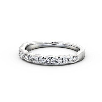 The Grace Band — Round Lab Diamond Vintage Half Eternity Band IV