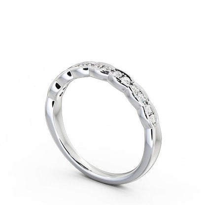 The Grace Band — Round Lab Diamond Vintage Half Eternity Band IV